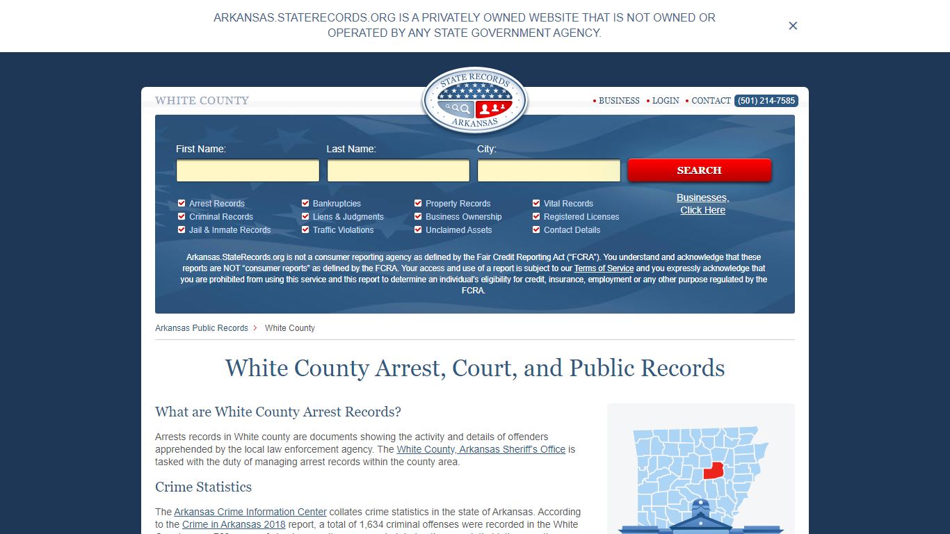 White County Arrest, Court, and Public Records