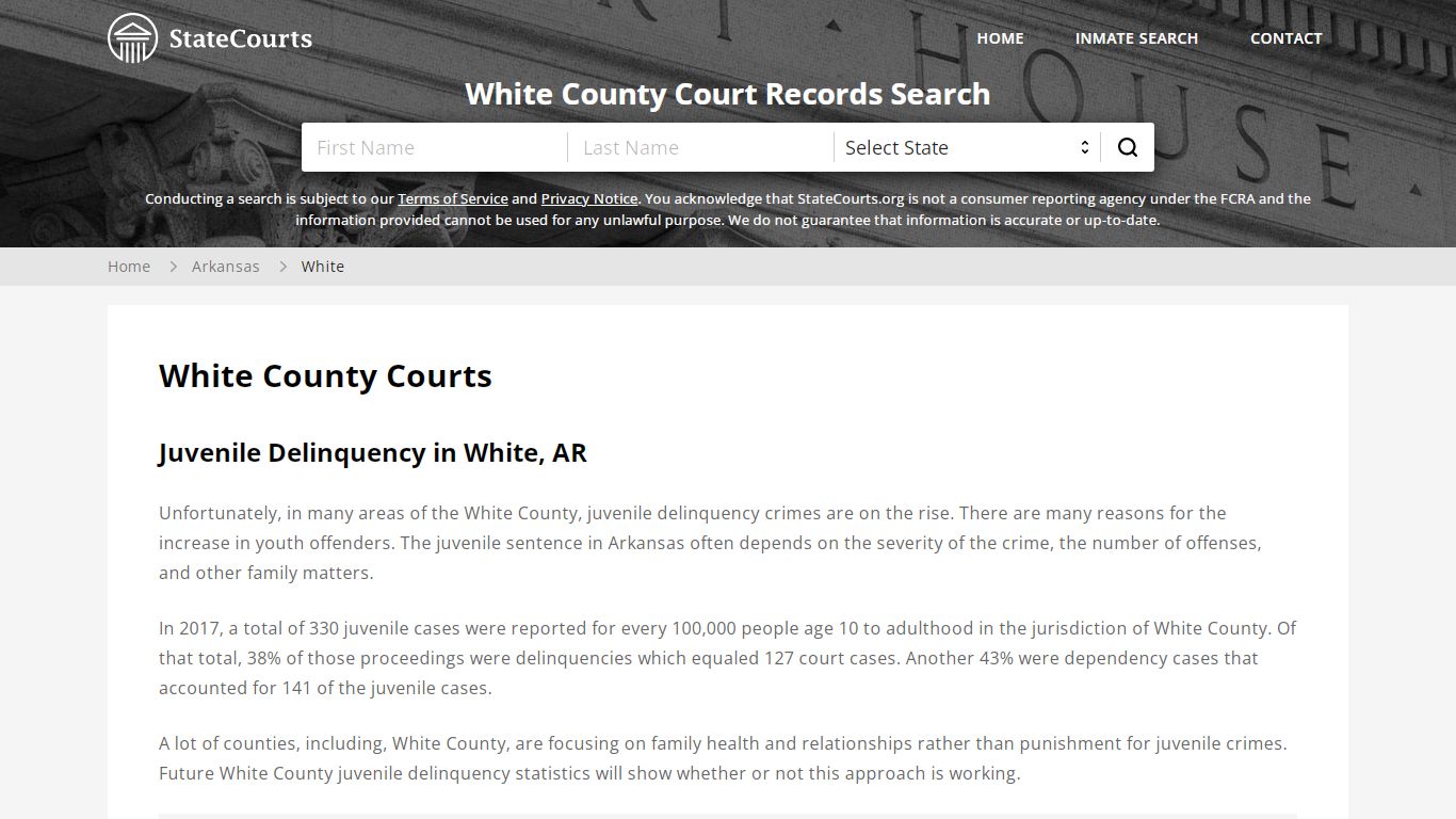 White County, AR Courts - Records & Cases - StateCourts