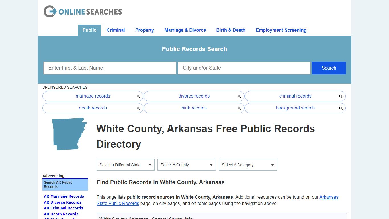 White County, Arkansas Public Records Directory